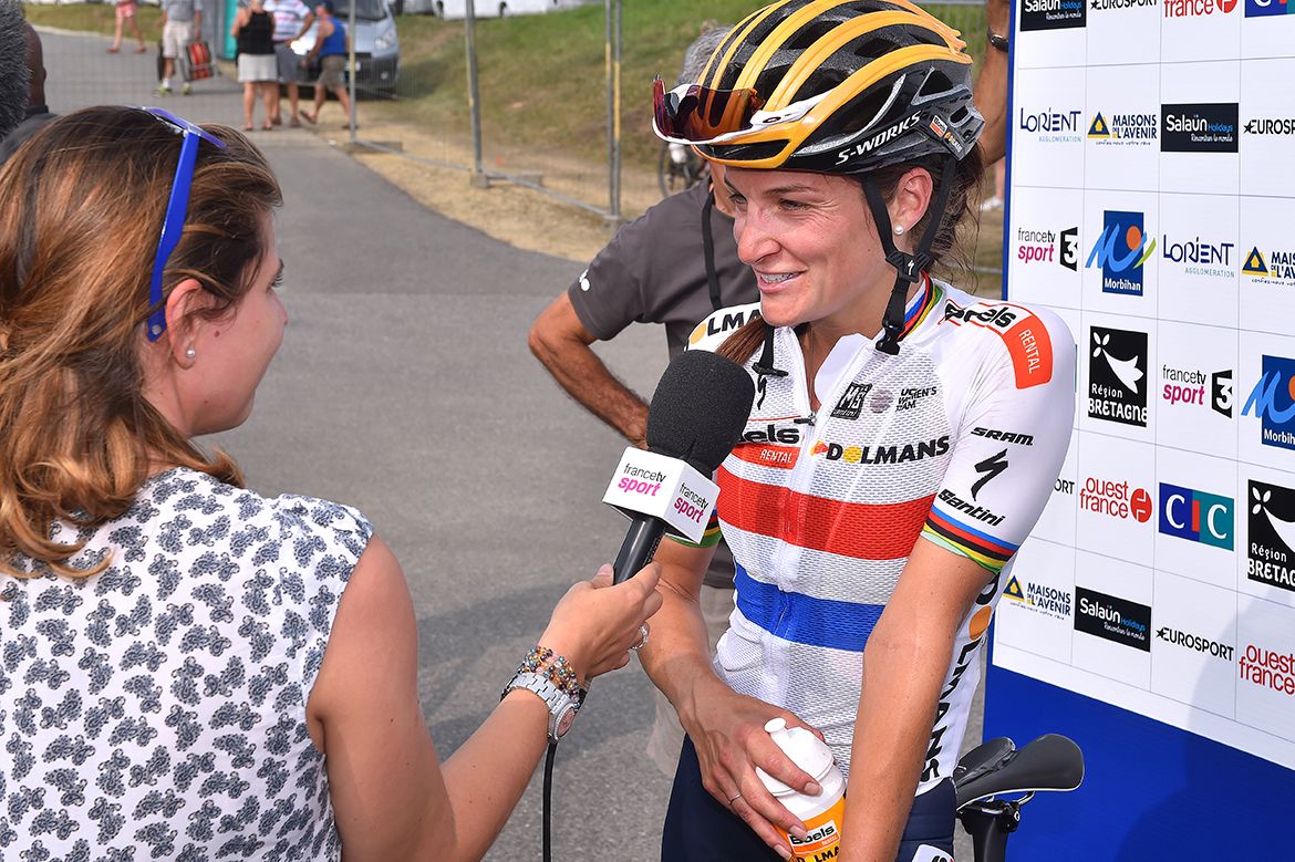 Elizabeth Deignan after her GP de Plouay win