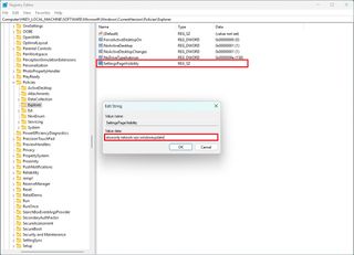 Show Only settings through Registry