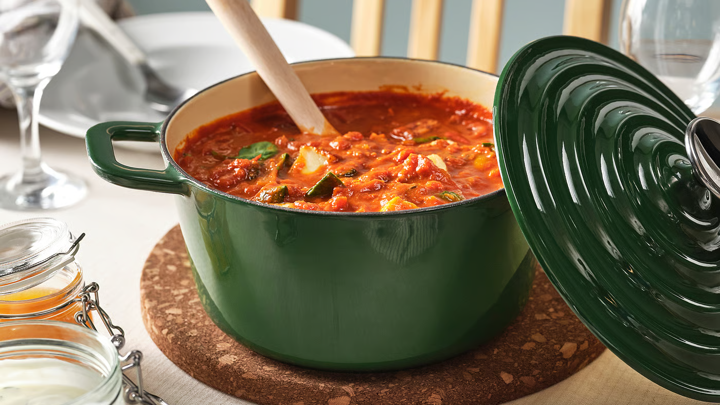 IKEA VARDAGEN enamelled cast iron pot