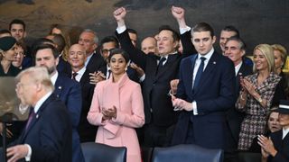 SpaceX CEO Elon Musk cheers as US President Donald Trump speaks after being sworn in as the 47th President in the US Capitol Rotunda in Washington, DC, on January 20, 2025.