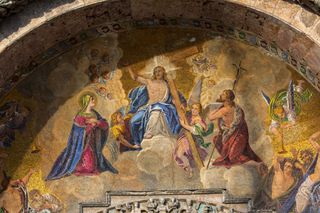 This mosaic in St. Mark Basilica in Venice, Italy, depicts the Ascension of Jesus Christ.