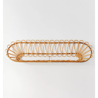 wooden shelf with looped design