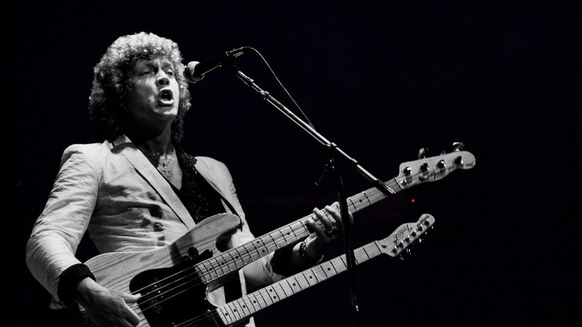 Bassist John Lodge of the Moody Blues performs at the Poplar Creek Music Theater in Hoffman Estates, Illinois, July 18, 1981. 