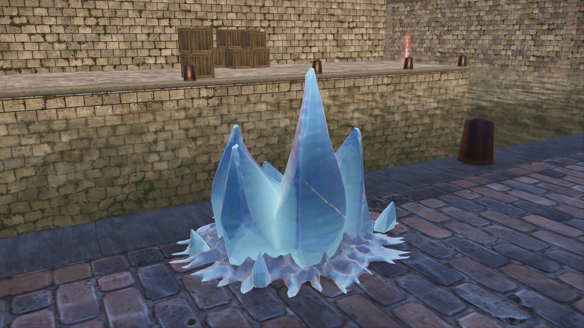 An ice obstacle in Pokemon Legends: Z-A.