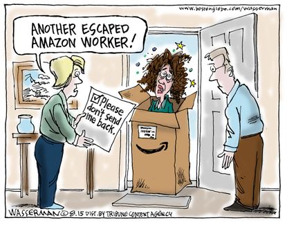 Editorial cartoon Amazon Workplace