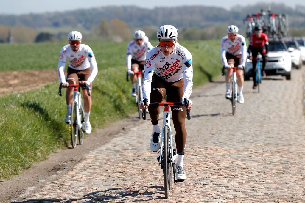 ROUBAIX FRANCE APRIL 14 Damien Touz of France and AG2R Citren Team trains during the 119th ParisRoubaix 2022 Training ParisRoubaix WorldTour on April 14 2022 in Roubaix France Photo by Bas CzerwinskiGetty Images