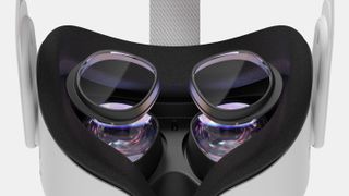 The Oculus VirtuClear Lens Inserts in an Oculus Quest 2 headset