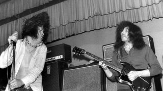 Black Sabbath's Ozzy Osbourne and Tony Iommi onstage in '69, as the band were on the cusp of changing the history of rock music with the invention of heavy metal