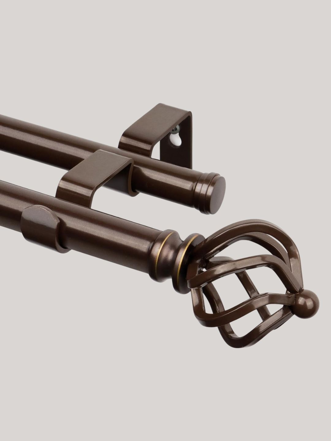 KAMANINA, Bronze Extendable Double Curtain Pole