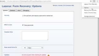 Lazarus Form Recovery screen grab