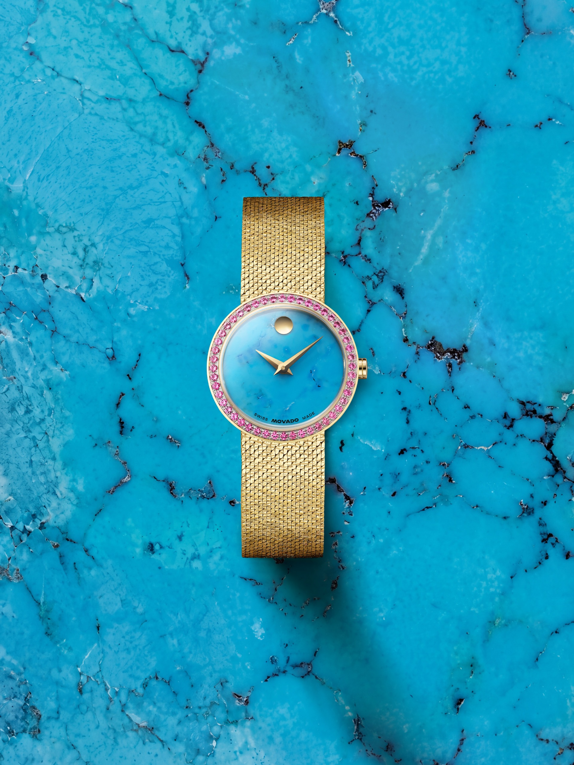 campaign photos of the watches in the Stephanie Gottlieb x Movado collaboration