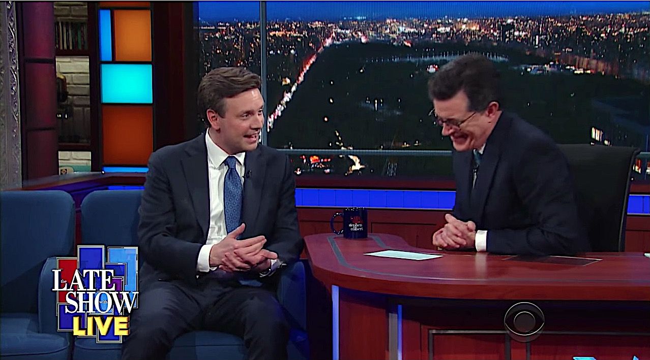 Stephen Colbert asks Josh Earnest to grade Sean Spicer