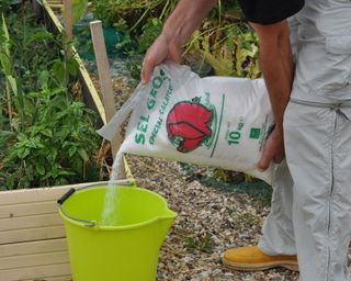 making a natural weed killer using salt