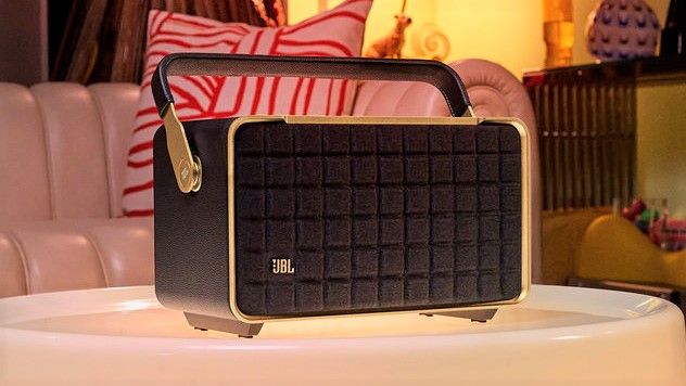 PR shot of JBL Authentics 300 speaker in a lifestyle setting