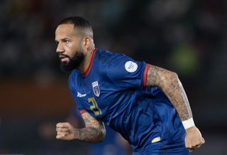 Bebe in action for Cape Verde against Ghana at the Africa Cup of Nations in January 2024.
