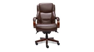 La-Z-Boy Trafford Big and Tall Executive Office Chair review: The chair in deep brown shown from the front