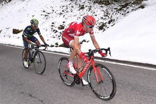 Ilnur Zakarin and Nairo Quintana ride together up the final climb