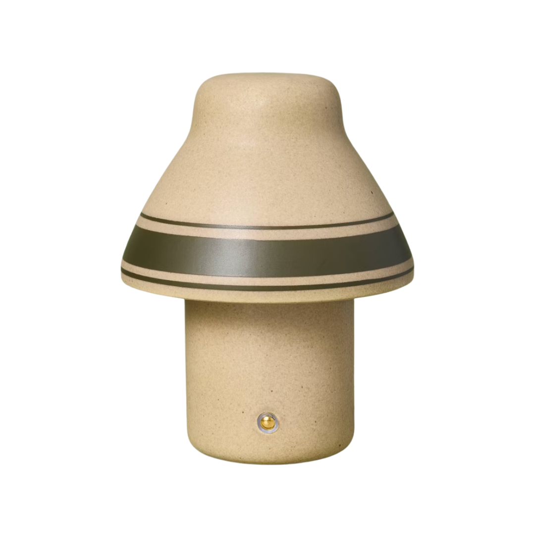 Mini Portable Ceramic Green Striped Table Lamp (includes Led Light Bulb) - Hearth &amp;amp; Hand&amp;trade; With Magnolia