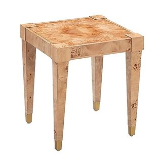 Tov Furniture Brandyss Engineered Wood Burl End Table in Natural Brown