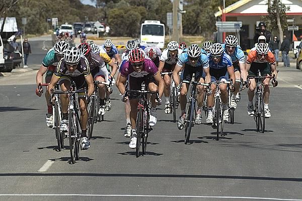 The charge to the line where Budget Forklifts&rsquo; Richard Lang holding off his rivals.