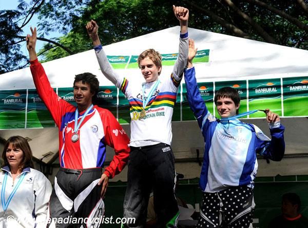 Junior Men's podium: Antonio Cruz (Colombia) won the title