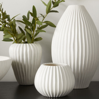 Sanibel White Ceramic Vases