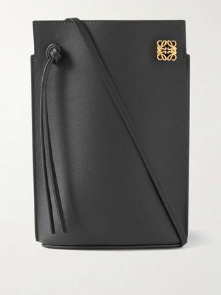 Dice Pocket Embellished Leather Shoulder Bag