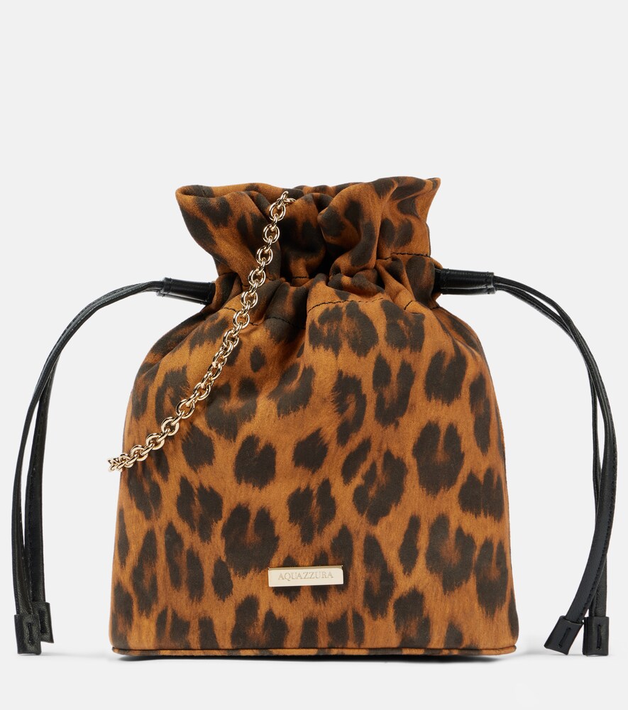 Christy Mini Leopard-Print Suede Pouch