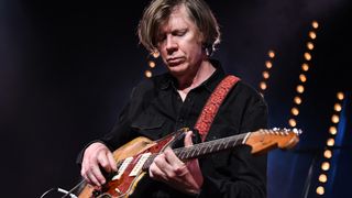 Thurston Moore in conversation on the Fender Next stage during the Great Escape Festival at Old Market on May 11, 2019 in Brighton, England.