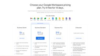 Google Workspace's pricing for the US market