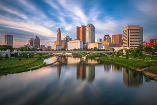 picture of the skyline in downtown Columbus, Ohio