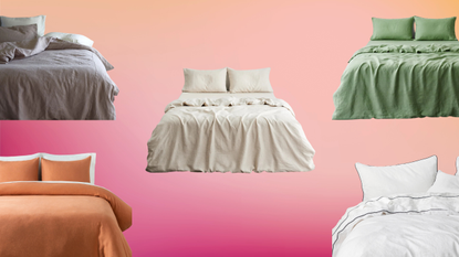 linen bedding set header