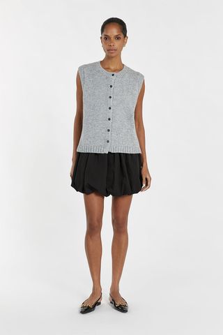 Foster Silver Marle Knit Vest