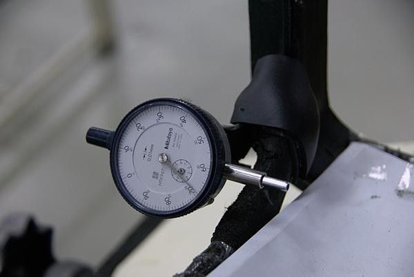 Dial gages help builders achieve exacting standards.