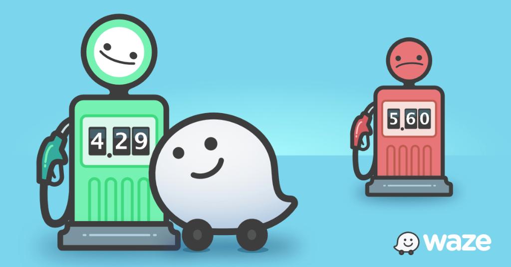 الدفع بدون تلامس في محطة بنزين waze