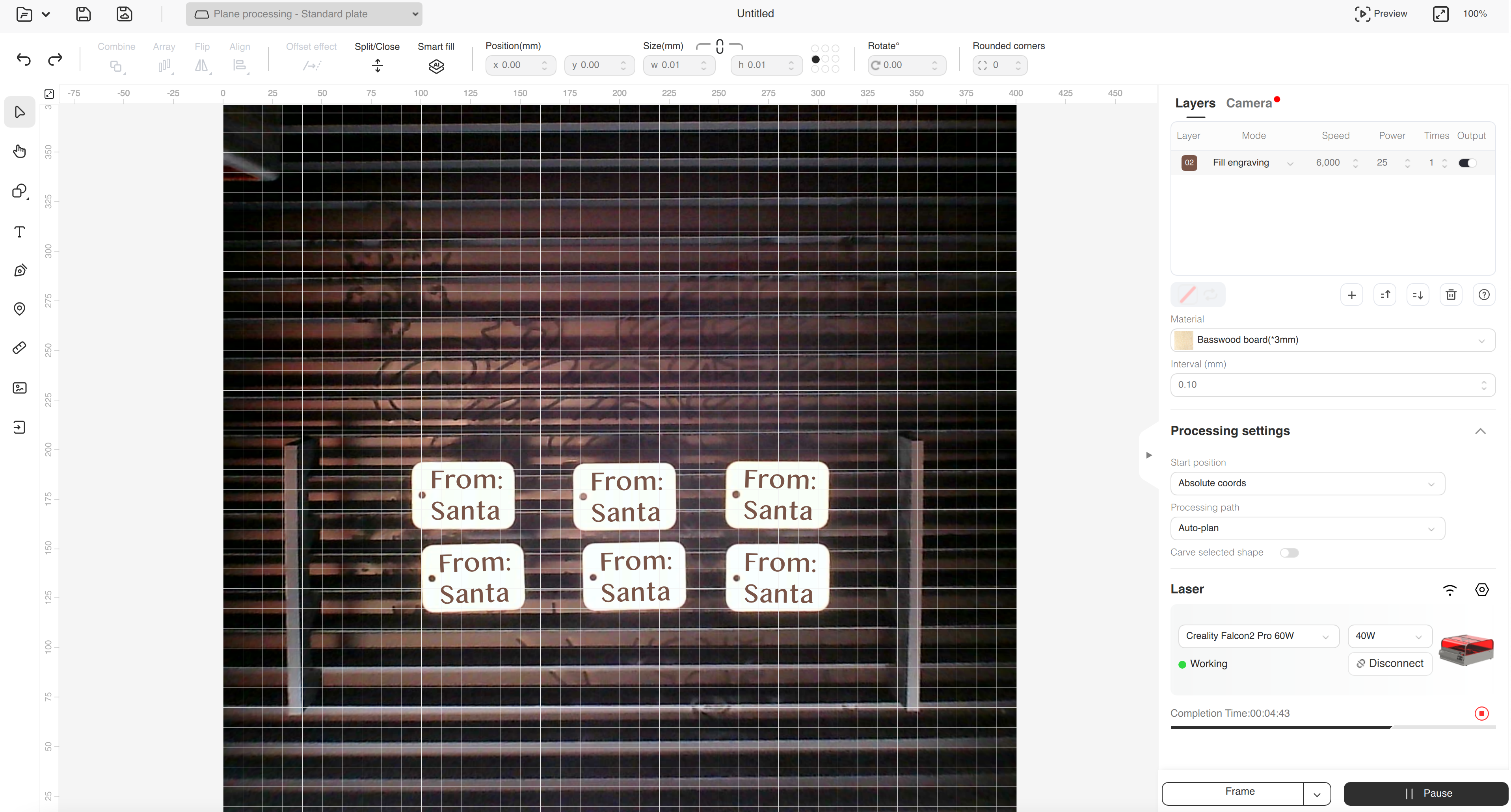 Software for Creality Falcon2 Pro 60W