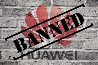 Huawei logo with banned