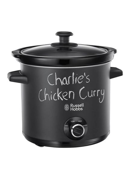 Black chalkboard 3.5L slow cooker, £25, russell hobbs at debenhams