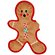 Frisco Holiday Gingerbread Man Flat Plush Squeaky Dog Toy