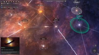 A map showing multiple stars during one of the best 4X games, Endless Space 2.