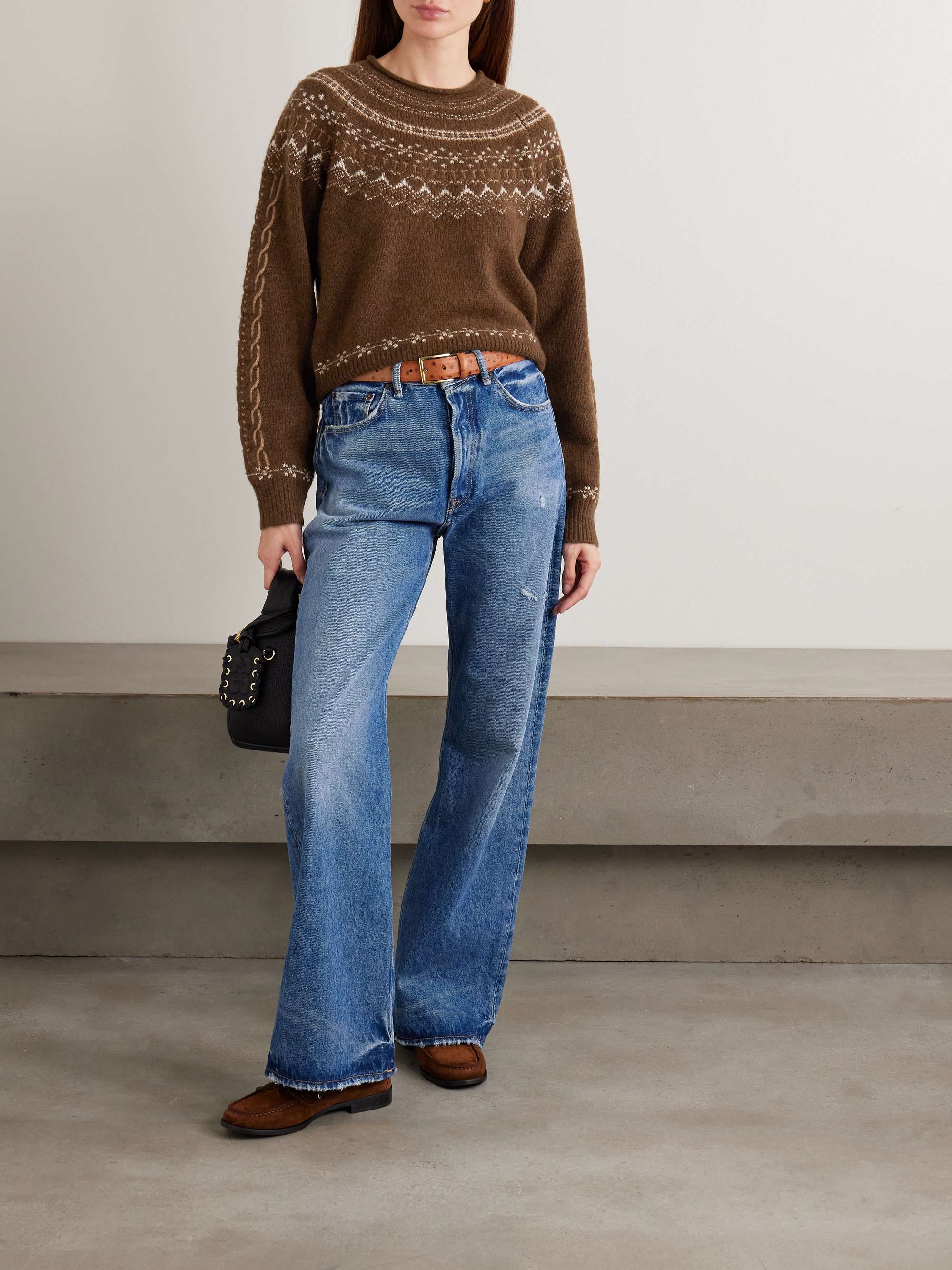 Cloud Chalet Fair Isle Wool and Cashmere-Blend Sweater