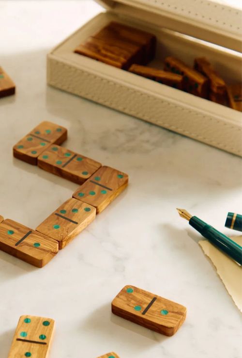 Olive Wood Dominoes