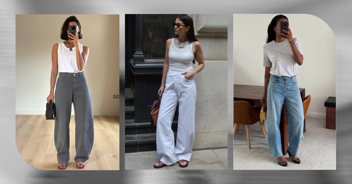 5 Chic Sandal and Barrel-Leg Jeans Pairings You Can Wear All Summer