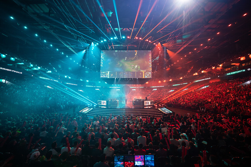 En bild från Malmö Arena inför finalerna i LEC Summer.