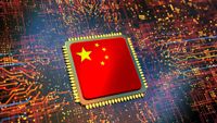 China flag on a chip