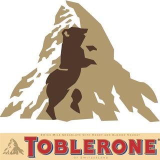 The bear in the Toblerone logo highlighted.