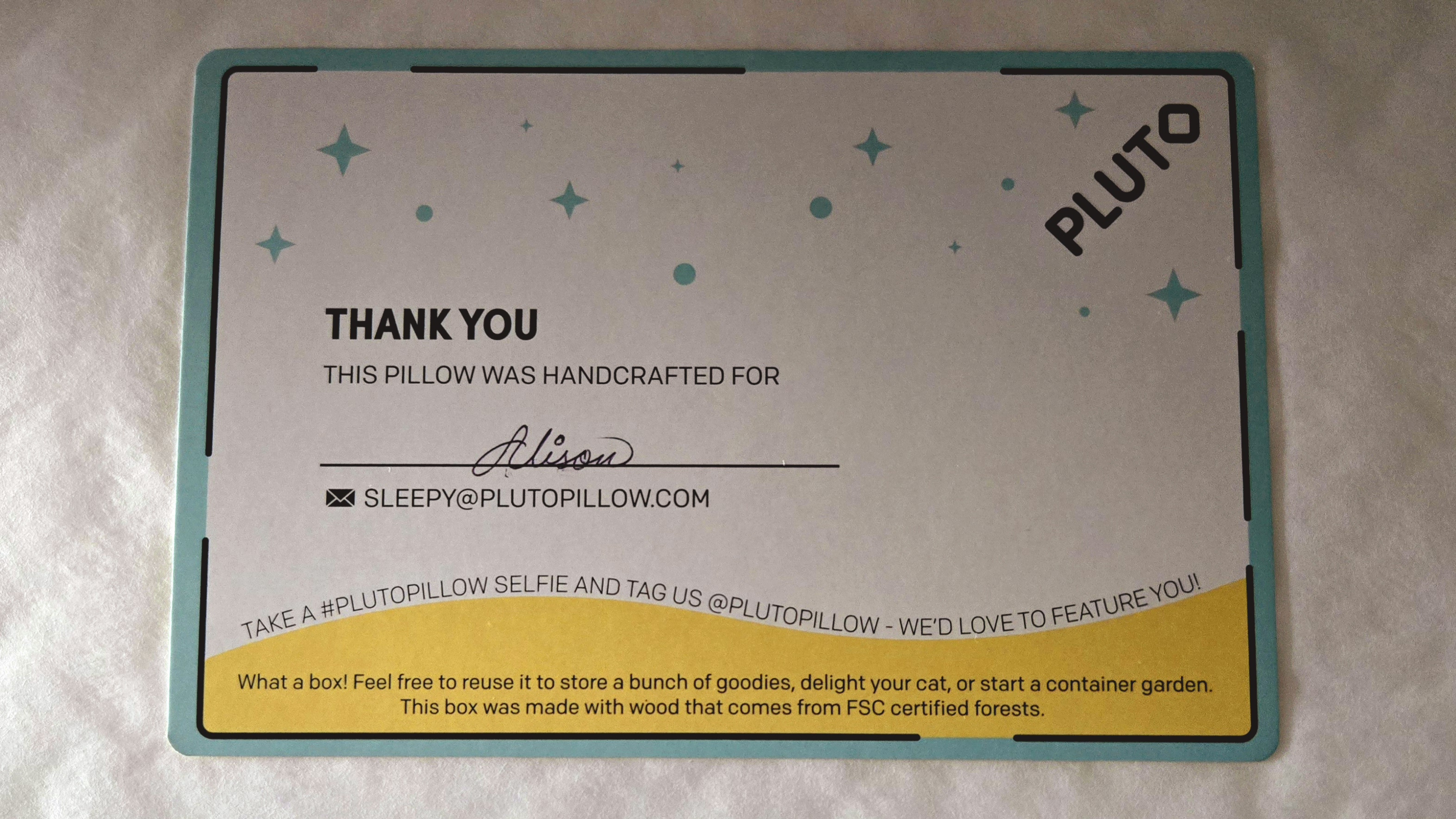 Pluto Pillow review unboxing process