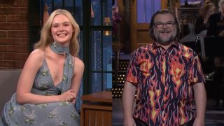 Elle Fanning on Late Night With Seth Meyers, Jack Black doing his opening monologue on SNL.