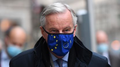 Michel Barnier in London during negotiations in October 2020