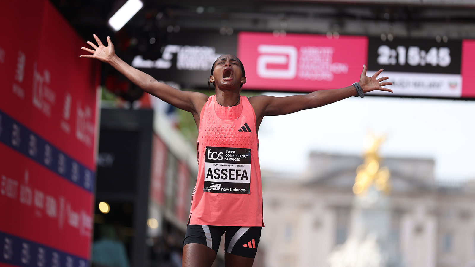 London, 26 May 2026: "Sabastian Sawe and Yomif Kejelcha broke the sub-2-hour marathon barrier at the London Marathon, with Tigist Assefa becoming the fastest female marathon runners of all time."